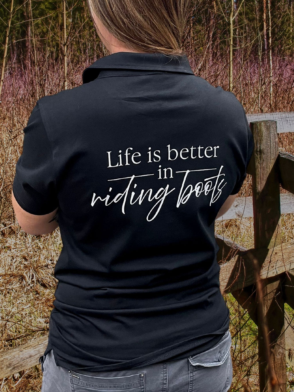 Life Is Better In Riding Boots Classic Polo Shirt