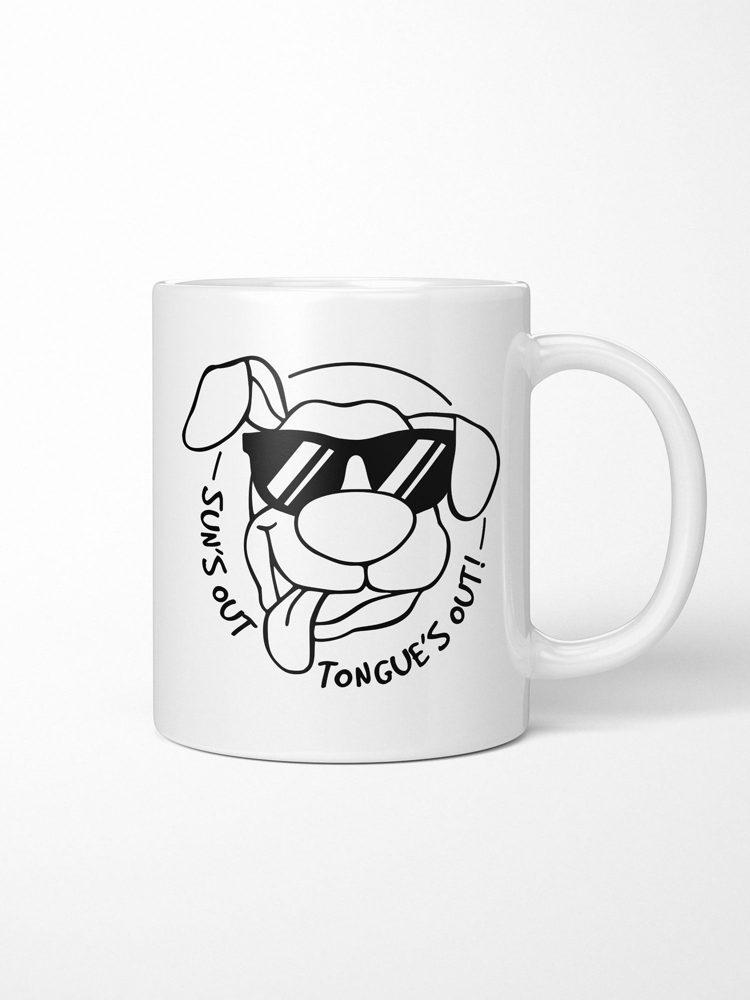 Sun's Out Tongue's Out Ceramic Mug