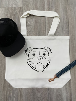 Staffordshire Bull Terrier Cotton Canvas Shoulder Tote Bag
