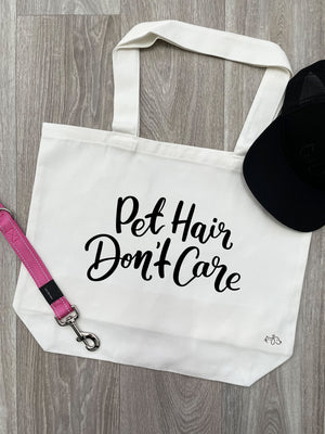 Pet Hair Don't Care Cotton Canvas Shoulder Tote Bag