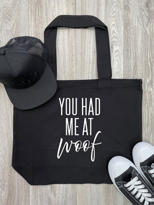 You Had Me At Woof Cotton Canvas Shoulder Tote Bag